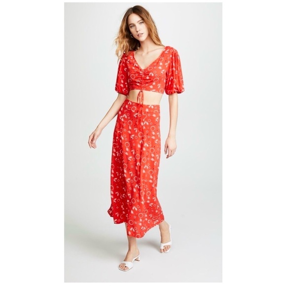 Free People Danni Jane Printed Short Sleeve Blouse - Picture 2 of 9